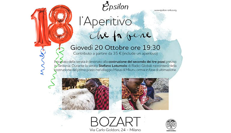 L'Aperitivo che fa bene, Giovedì 20 ottobre 2022 ore 19:30 presso BOZART, Via Carlo Goldoni, 24 - Milano
